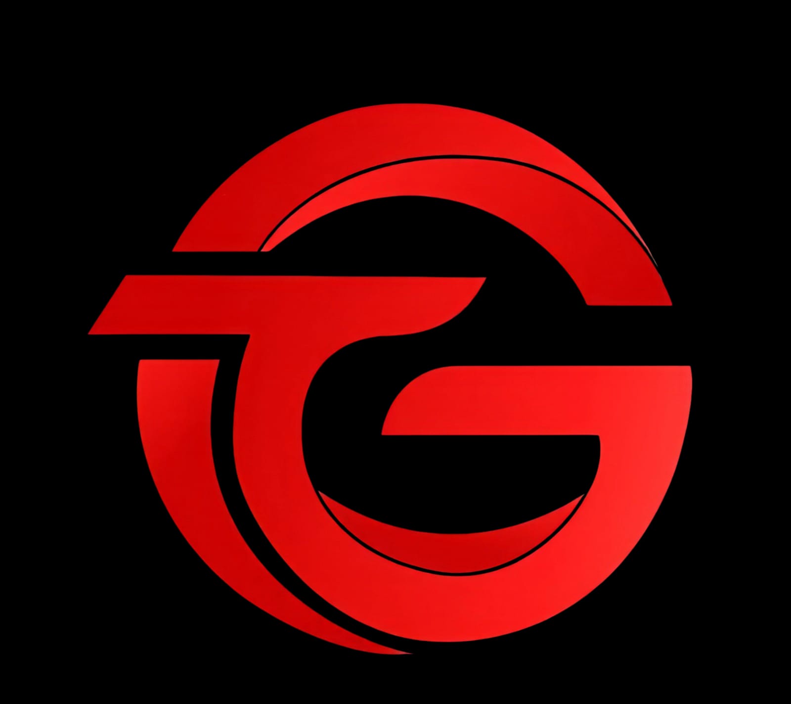 Logo for The Techy Guyz, it has the icon in it with red color, representing TG.